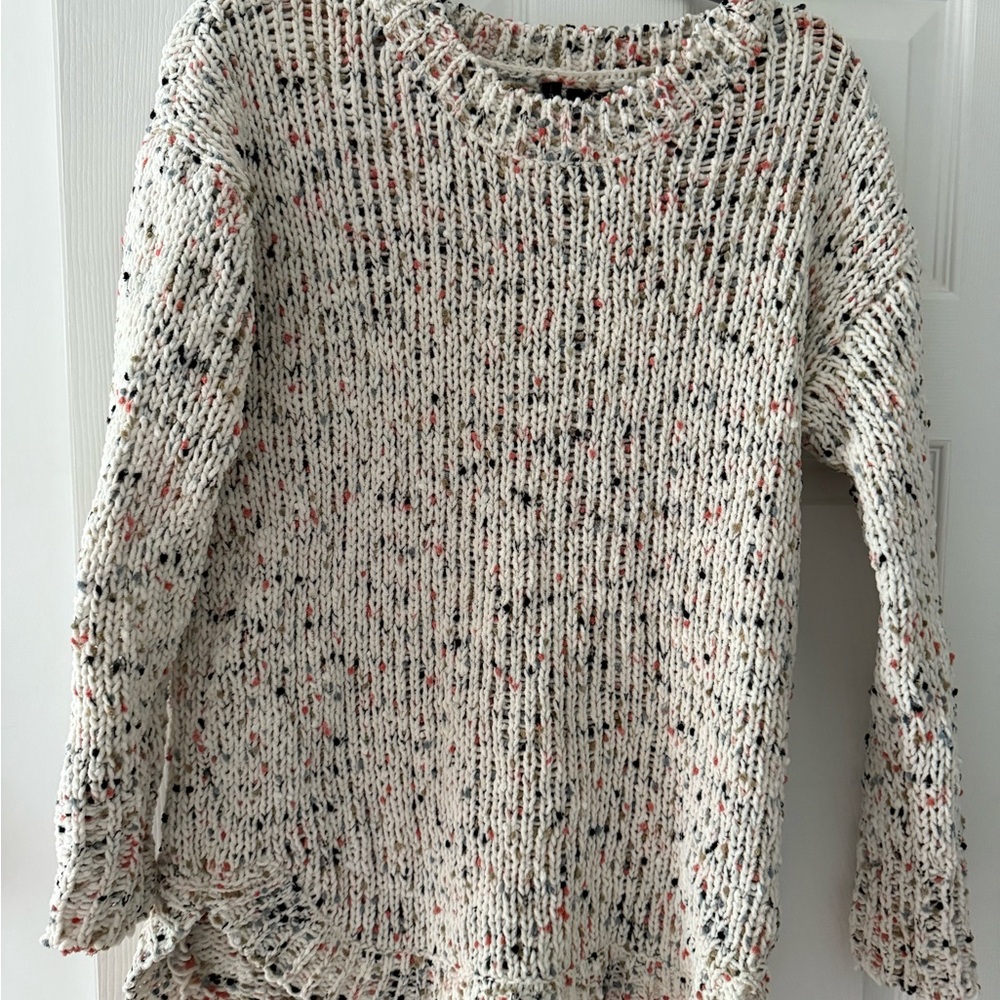 moon & madison Multicolor Speckled Crew Neck Sweater